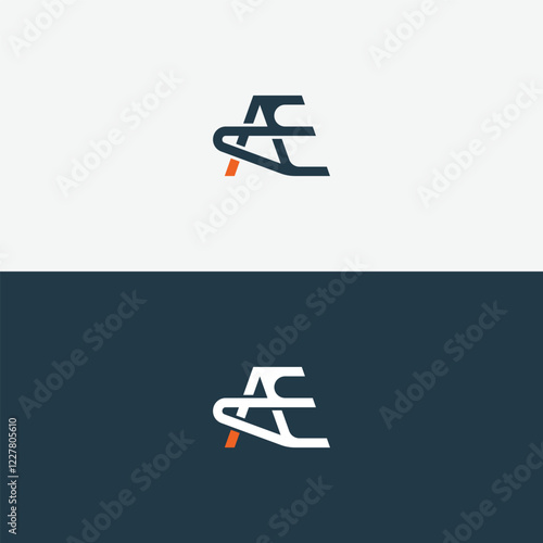 Luxury AE Letter Logo Design. Modern minimalistic creative AE letter initial icon vector template. Premium logo with golden design. Elegant corporate identity.

