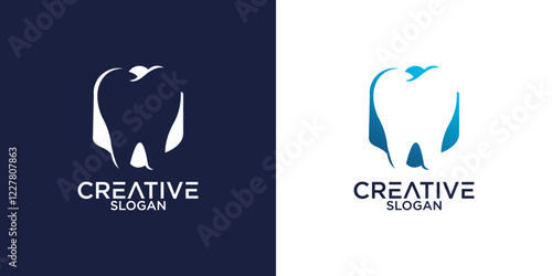 Dental Clinic Logo Tooth abstract Linear Dentist stomatology
