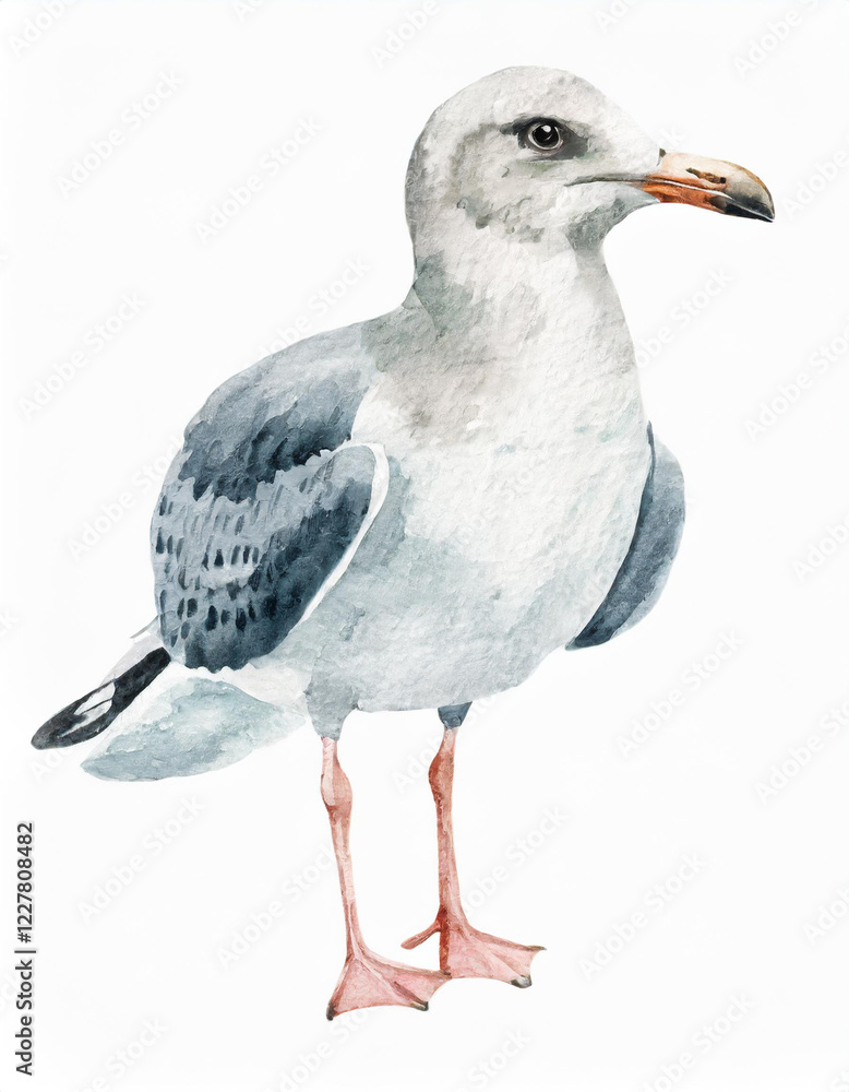 Obraz premium Watercolor Painting Of Seagull