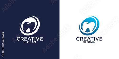 Dental Clinic Logo Tooth abstract Linear Dentist stomatology
