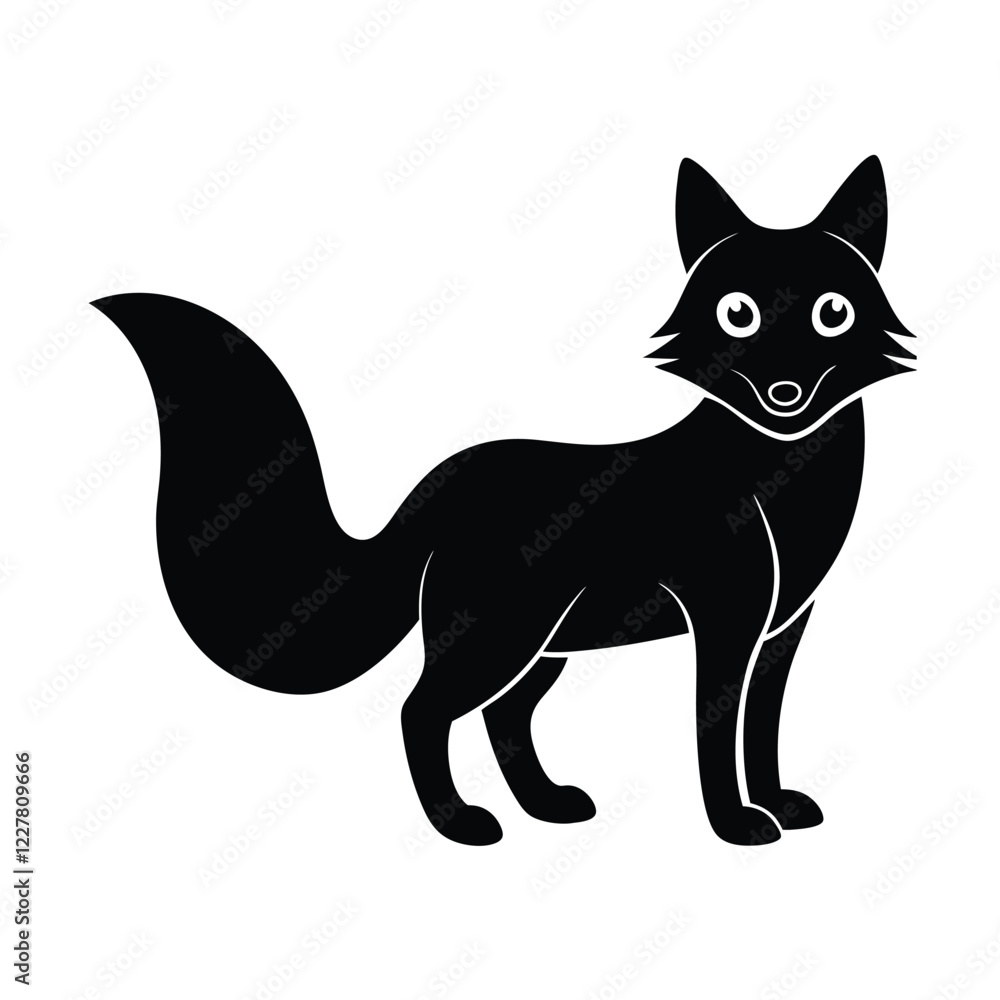 Obraz premium red fox cartoon