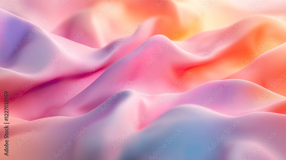 Fototapeta premium Heart Patterns on Smooth Pastel Background Perfect for Valentines Branding and Social Media