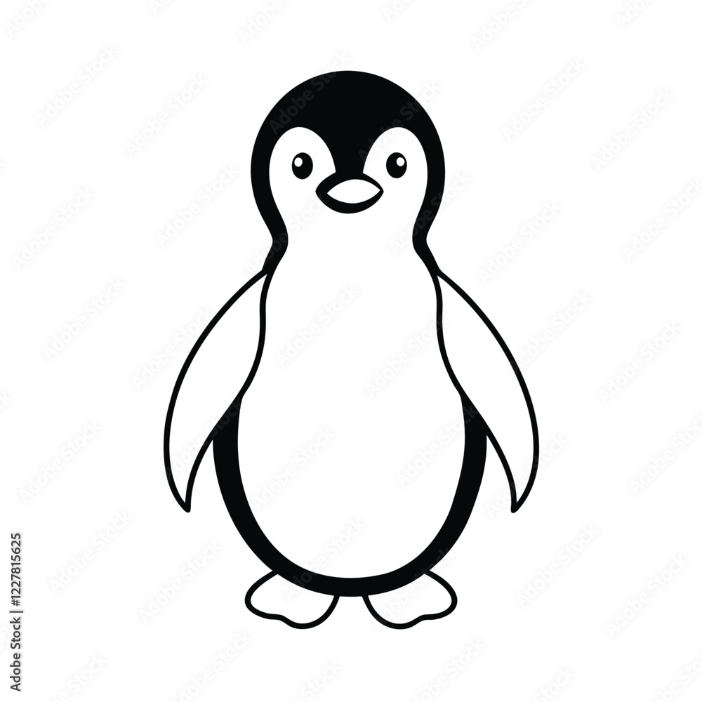 Obraz premium penguin on white