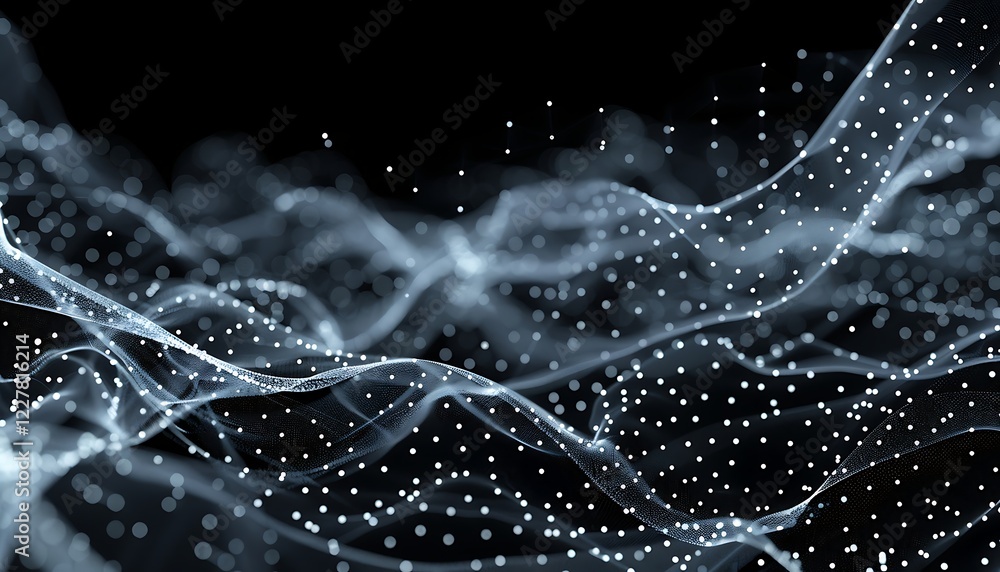 Data technology abstract futuristic illustration. Low poly shape with connecting dots and lines on dark background. Data technology abstract futuristic illustration. Low poly shape with connecting dots and lines on dark background.