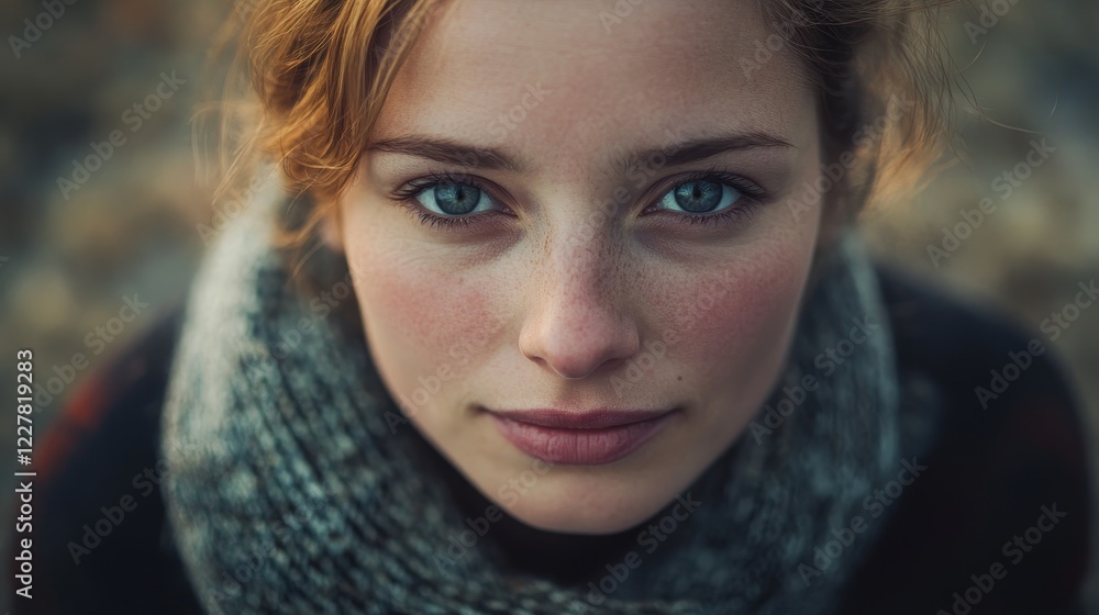 Close-up Portrait of a Young Woman with Natural Beauty and Expression Close-up Portrait of a Young Woman with Natural Beauty and Expression