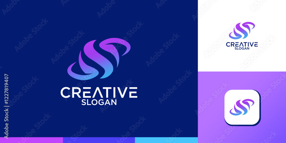 Fototapeta premium S letter logo collection initial s logo inspiration with creative concept