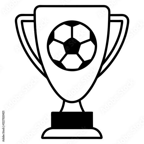 gold soccer ball with cup