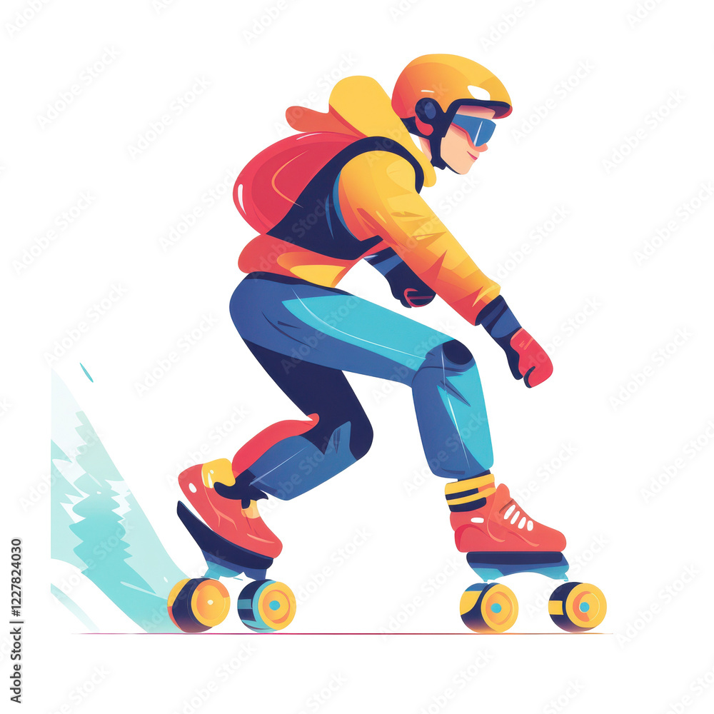 Rollerblading Athlete Speed Action Sports Fun Rollerblading Athlete Speed Action Sports Fun