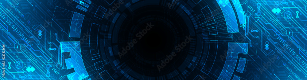 Abstract background. Scientific and technological concept with the use of technical elements formed in the shape of a circle. Abstract background. Scientific and technological concept with the use of technical elements formed in the shape of a circle.