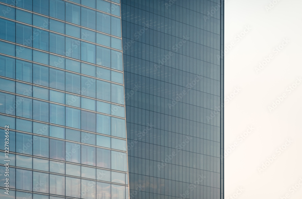 Urban skyscraper detail reflecting modern city life features Urban skyscraper detail reflecting modern city life features