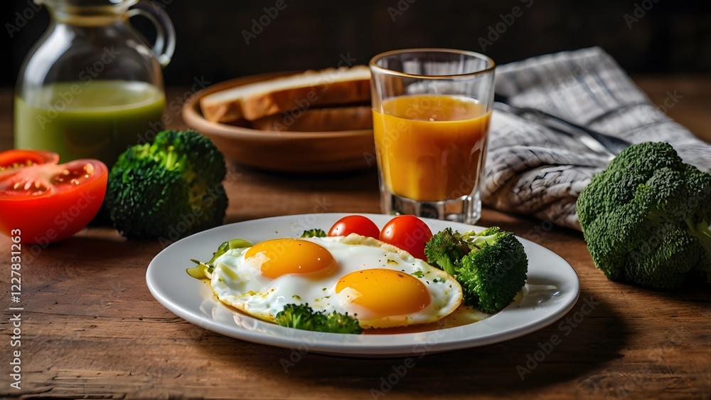 Healthy breakfast from local farm products, vegetarian organic meal photo, simple homemade food Healthy breakfast from local farm products, vegetarian organic meal photo, simple homemade food