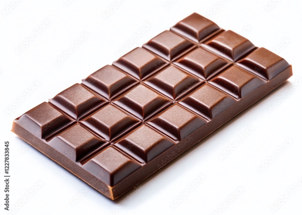Delicious Chocolate Bar Isolated on White Background - Stock Photo Delicious Chocolate Bar Isolated on White Background - Stock Photo