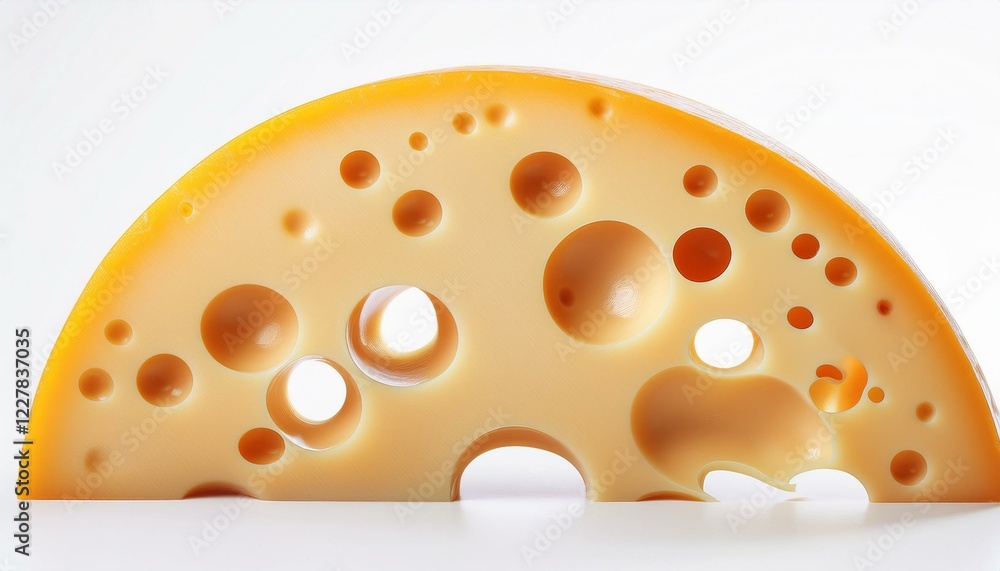 Fototapeta premium a slice of cheese with holes