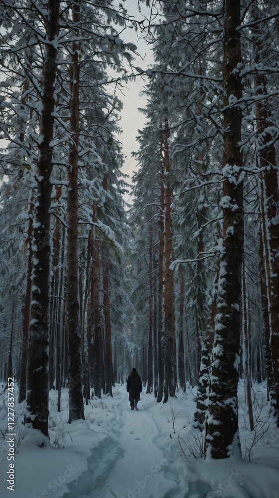 The snow-covered forest The snow-covered forest