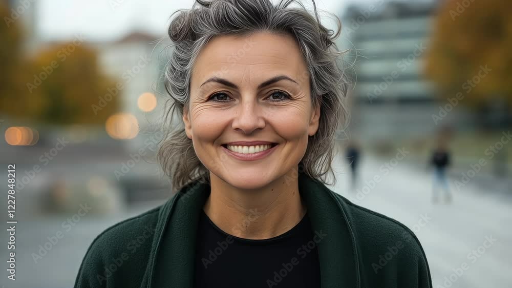 Elegant Mature Woman with a Warm Smile Elegant Mature Woman with a Warm Smile