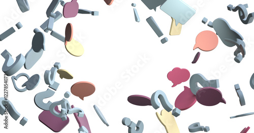 touching 3D rendering flyin...