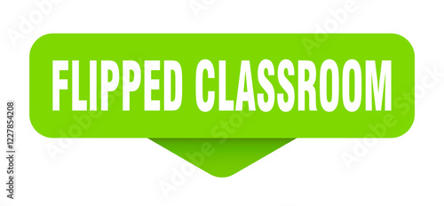 flipped classroom sticker. flipped classroom sign on transparent background