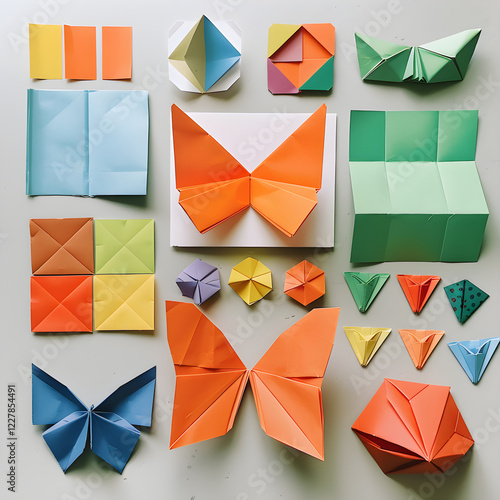 Step-by-Step Guide to Create a Colorful Origami Butterfly - Simple to Complex Folds photo