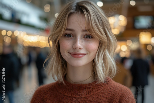 Happy Traveler In The Airport