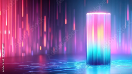 Wallpaper Mural Colorful light in dark room, captivating display of illumination and shadow vibrant Torontodigital.ca