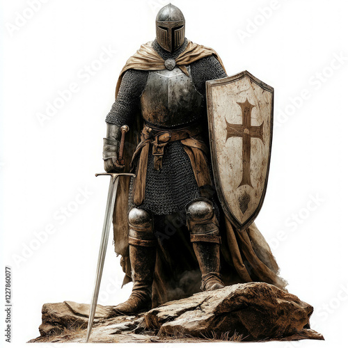 Medieval Knight Isolated