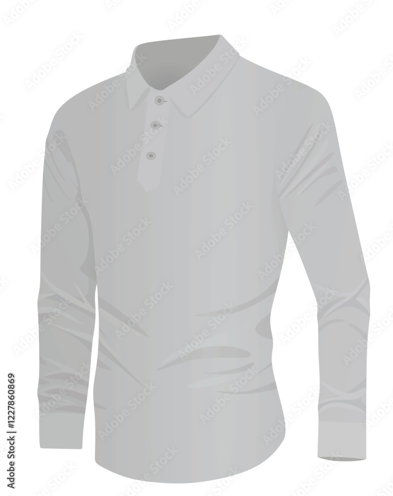 Naklejka premium Grey long sleeve t shirt. vector illustration