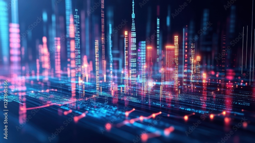 A kaleidoscopic array of data points swirls through a holographic city emphasizing the digital transformation driving both economic and urban resurgence. A kaleidoscopic array of data points swirls through a holographic city emphasizing the digital transformation driving both economic and urban resurgence.