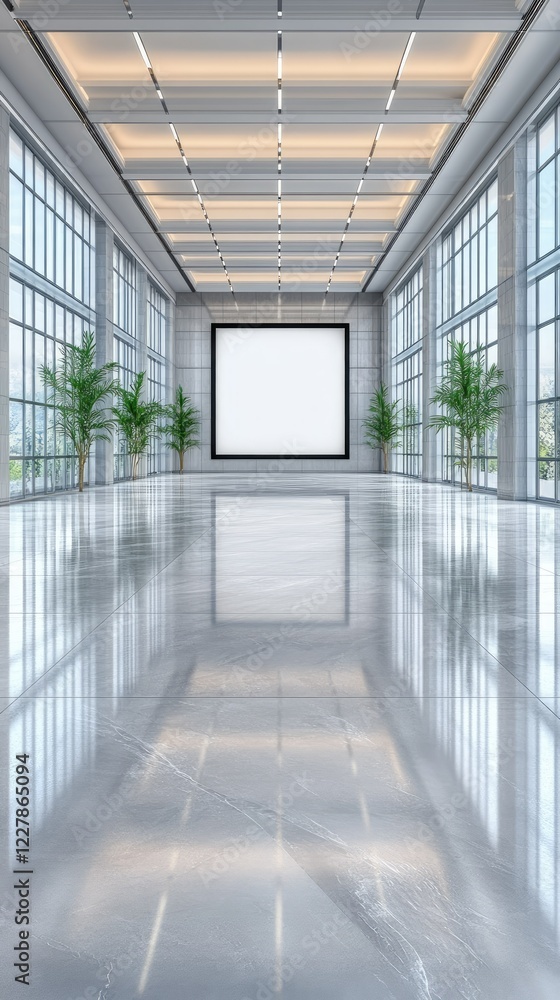 The contemporary conference room features expansive windows that allow plenty of natural light, along with a blank presentation screen positioned in the center of a spacious and inviting area The contemporary conference room features expansive windows that allow plenty of natural light, along with a blank presentation screen positioned in the center of a spacious and inviting area