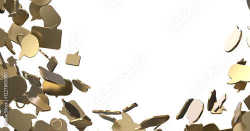 3D rendering flying email i...