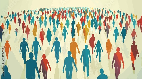 Diverse Activists People Movement Flat Vector Illustration