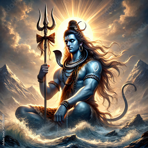 Shiv In Meditation Position