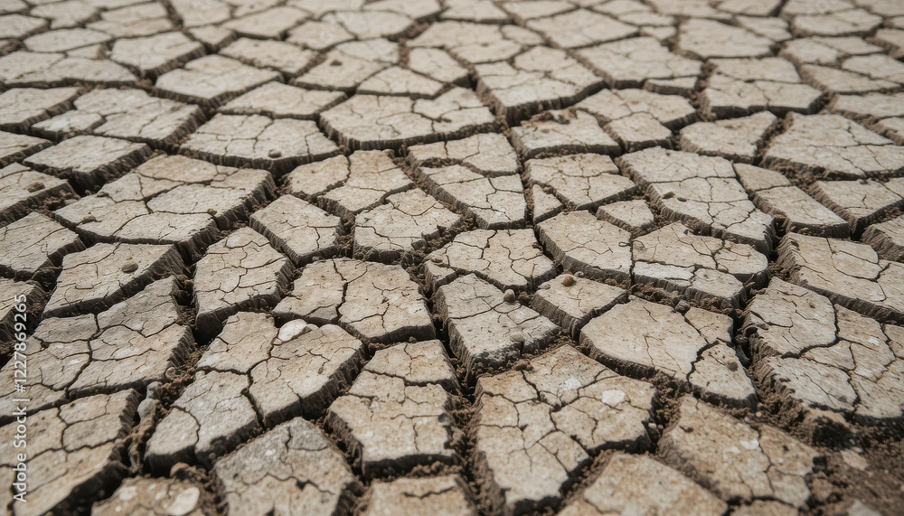 Cracked dry earth surface indicating drought conditions. Cracked dry earth surface indicating drought conditions.