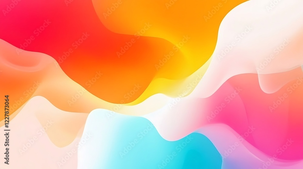 Fototapeta premium Abstract Colorful Waves Flowing Design