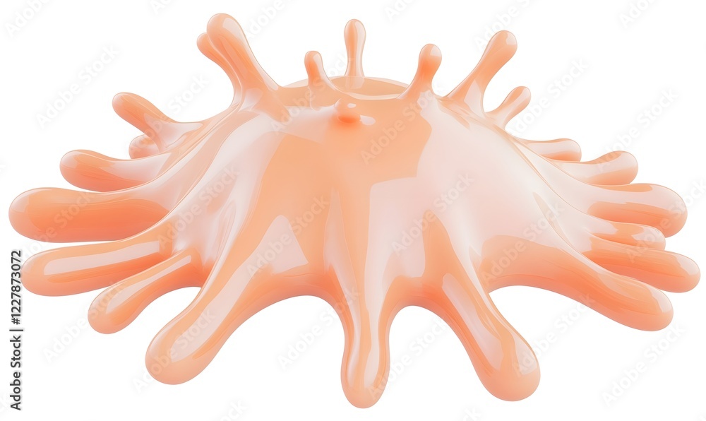 Peach juice splash, isolated, white background, advertising Peach juice splash, isolated, white background, advertising