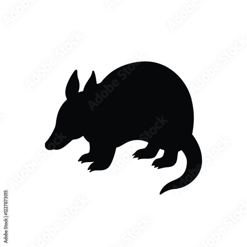 armadillo silhouette vector illustration