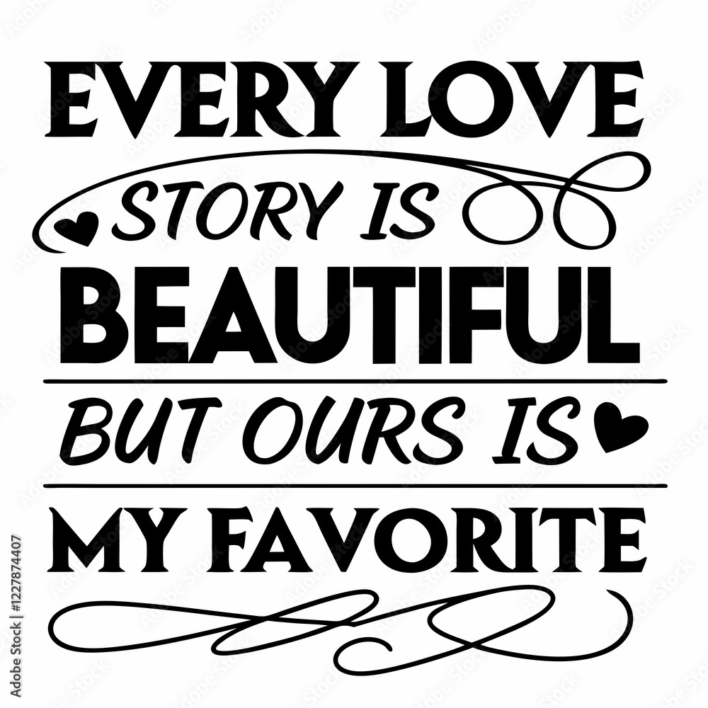 Obraz premium valentine day typography design