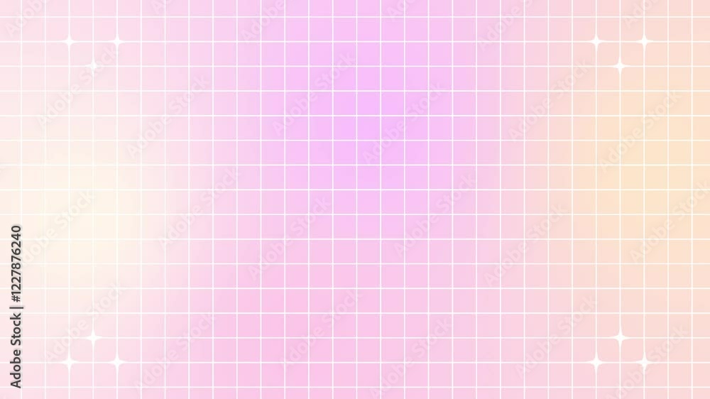 Stars pattern gradient purple cream pastel white rotating with grid lines loop abstract background Stars pattern gradient purple cream pastel white rotating with grid lines loop abstract background