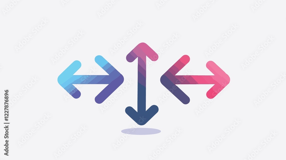 Dual Arrow Direction Related Icon Arrow Pointing Two Sides Silhouette Dual Arrow Direction Related Icon Arrow Pointing Two Sides Silhouette