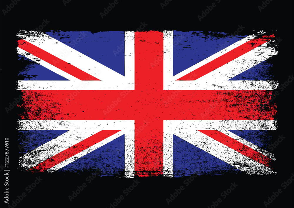 Fototapeta premium Uk grunge flag texture