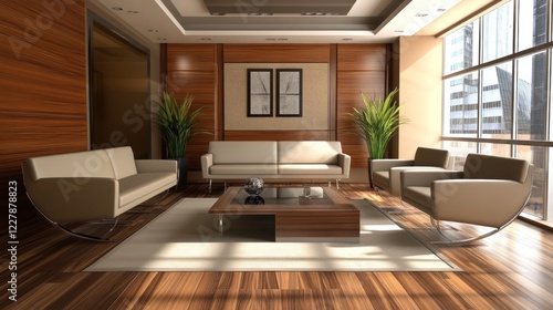 Wallpaper Mural Modern Office Lounge: Sophisticated Design and Comfort Torontodigital.ca