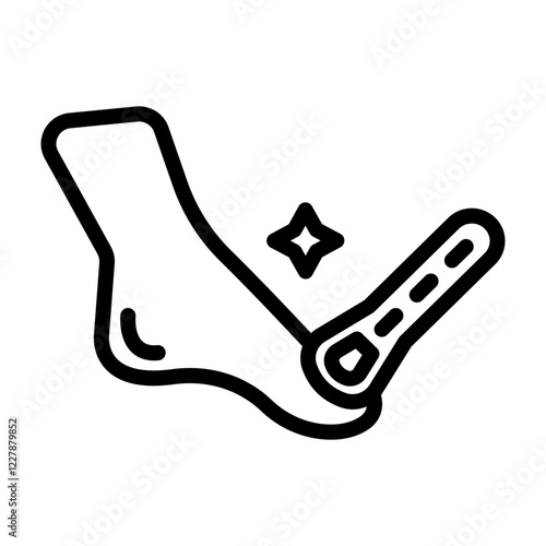 Pedicure Vector Line Icon Design