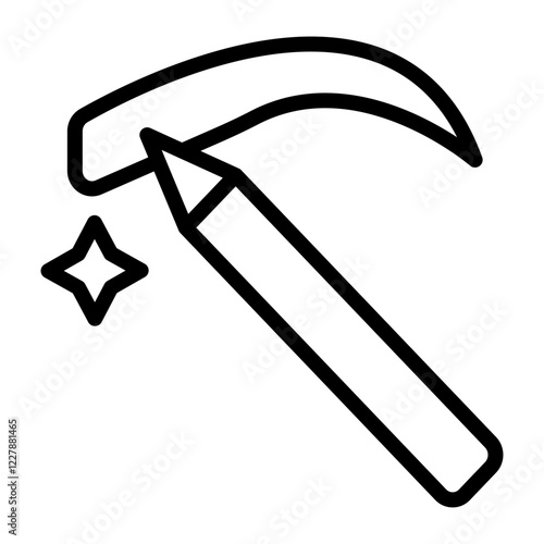 Eyebrow Pencil Vector Line Icon Design