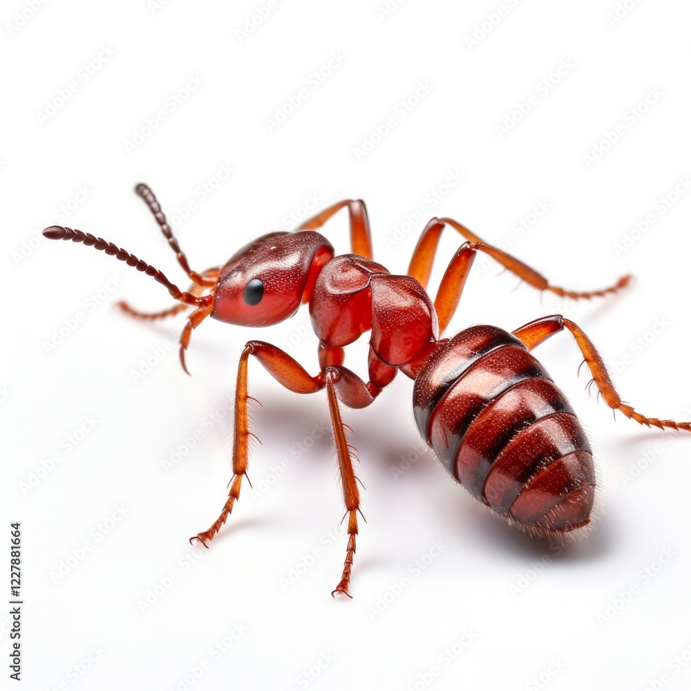 Closeup 3D Rendered Image of Imported Red Fire Ant Solenopsis Invicta Isolated on White Background Closeup 3D Rendered Image of Imported Red Fire Ant Solenopsis Invicta Isolated on White Background