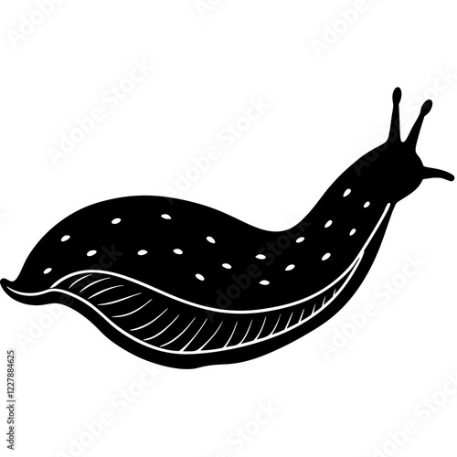 slug silhouette vector illustration 