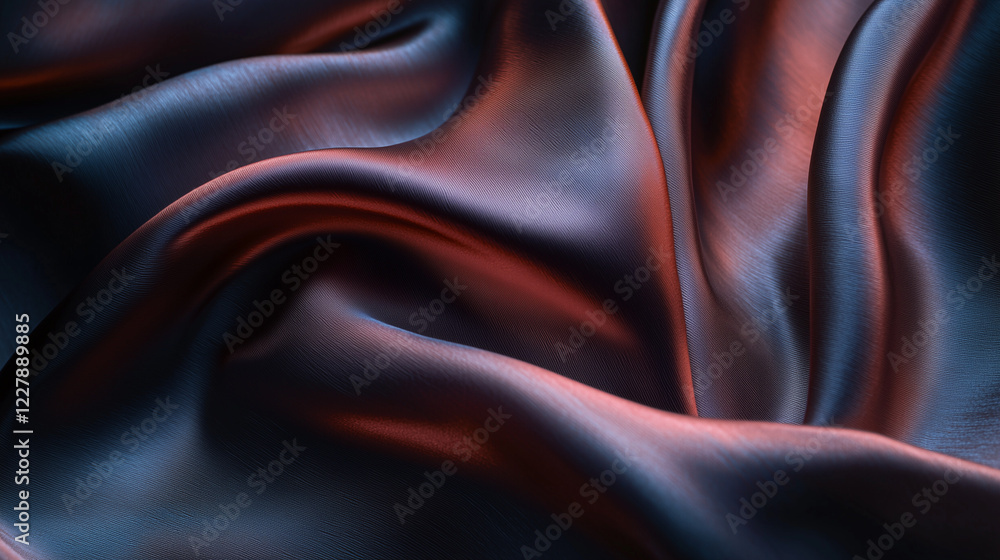 Fototapeta premium Luxury Silk Fabric with Elegant Drapery and Rich Textures – Close-Up