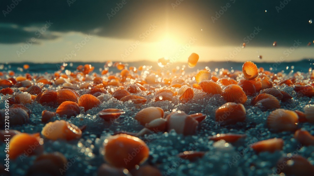 Obraz premium Seashells Sunset