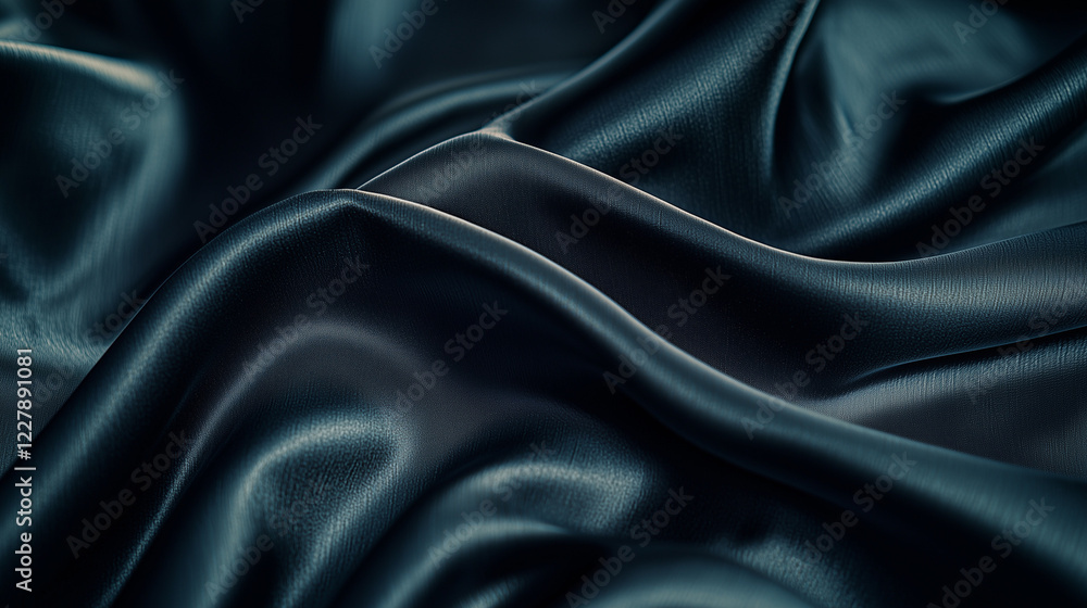 Luxury Silk Fabric with Elegant Drapery and Rich Textures – Close-Up Luxury Silk Fabric with Elegant Drapery and Rich Textures – Close-Up