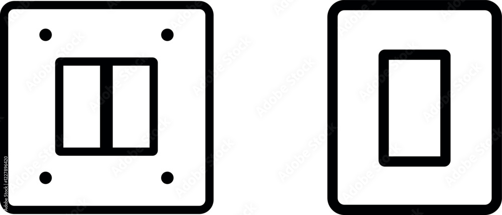 Light Switch Vector Icon Set – Electrical and Home Automation Icons Light Switch Vector Icon Set – Electrical and Home Automation Icons