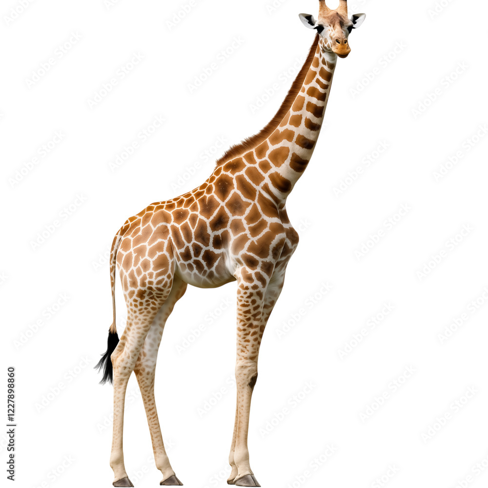 Fototapeta premium giraffe on on transparent background 