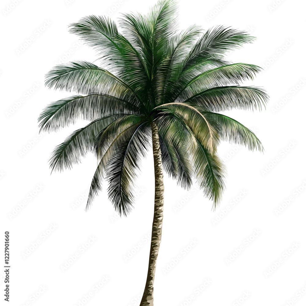 Obraz premium Palm tree on transparent background 